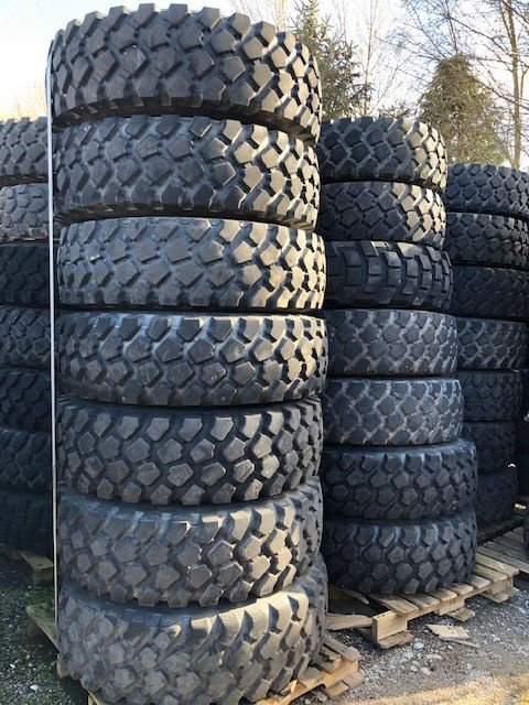Michelin 14.00R20 XZL tyres on rims - ex military vehicles for sale, mod surplus